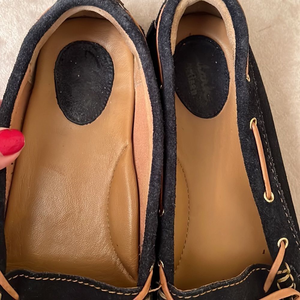 Clark’s Artisan Sz 9 Navy Suede Leather Rubber Sole Loafers EUC - Picture 8 of 9